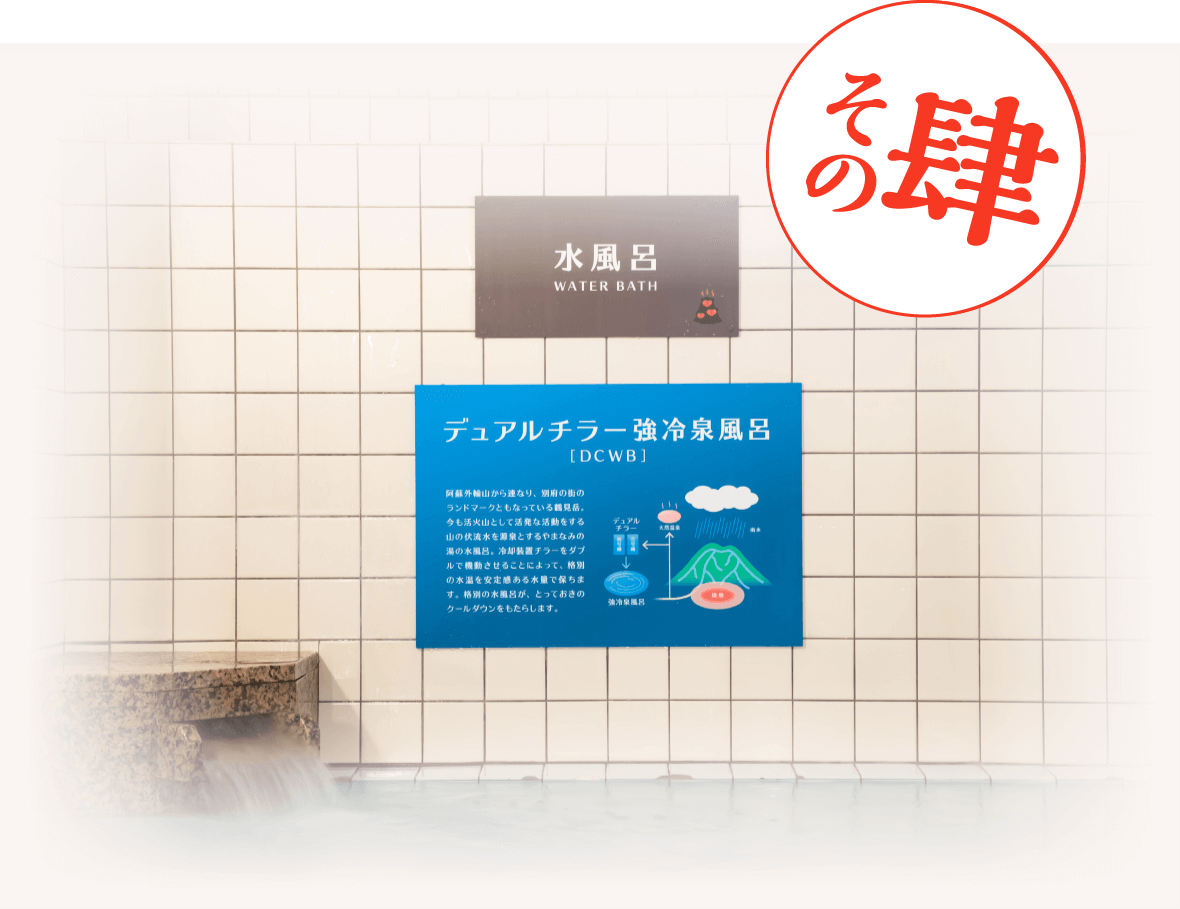 デュアルチラー強冷泉風呂